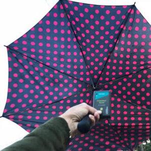 Go Direct® Sound collecting data under an umbrella