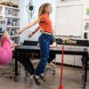 High school students using Vernier Video Analysis