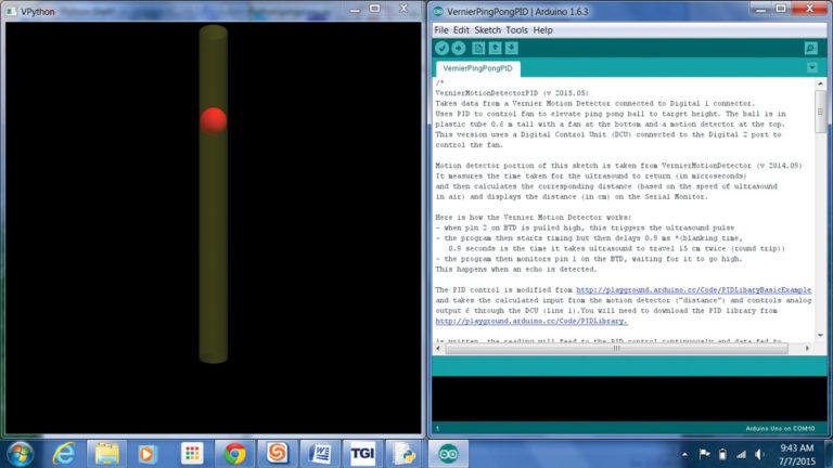 Using Arduino™ and VPython to Explore PID Control