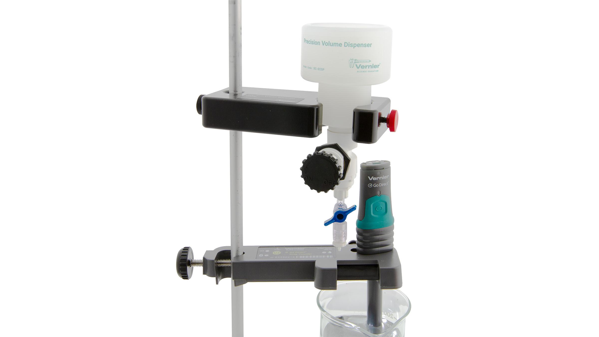 Precision Volume Dispenser in a titration setup
