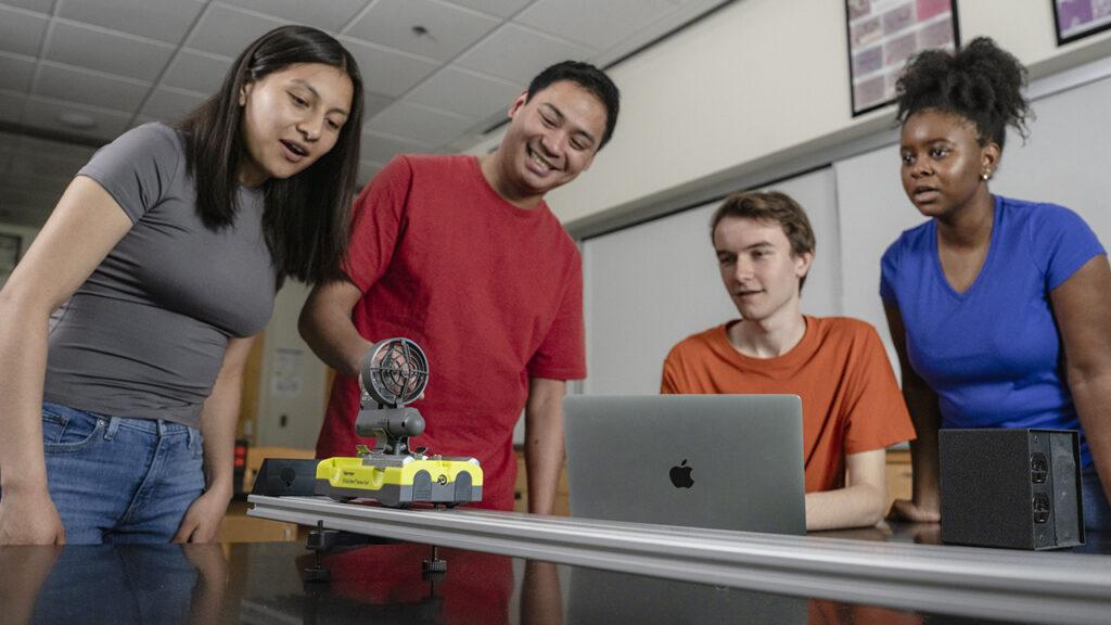 Students investigate acceleration with Vernier Connections and a Go Direct Cart