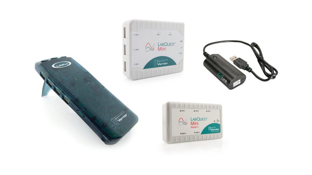 Vernier LabPro, original LabQuest Mini, LabQuest Mini, and Go! Link interfaces