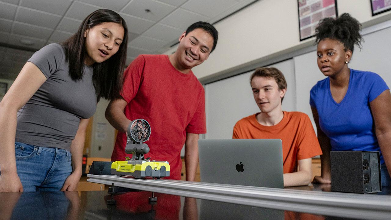 Students using Go Direct® Cart and Track System