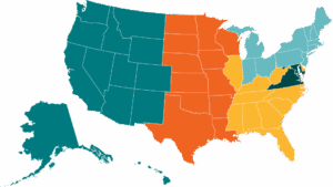 Vernier Science Education relationship manager territory map