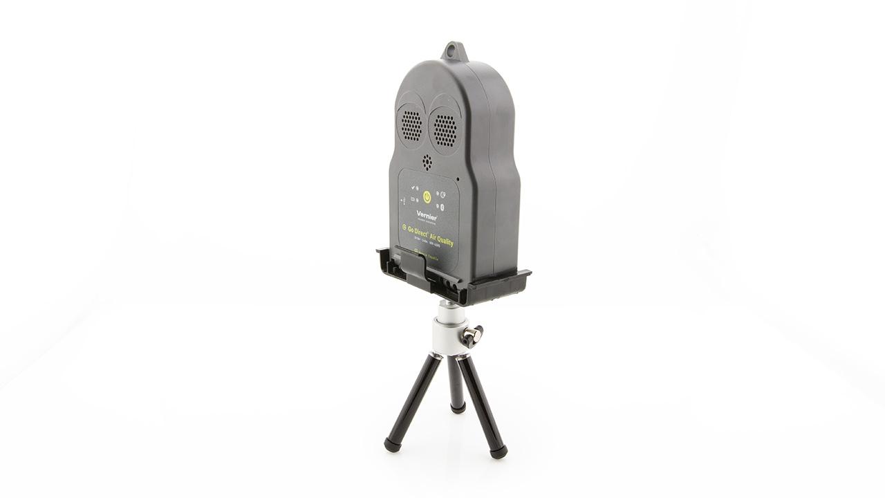 Go Direct® Air Quality Sensor set on a tripod with the Go Direct Mount