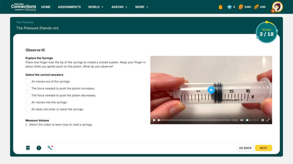 Vernier Connections screenshot