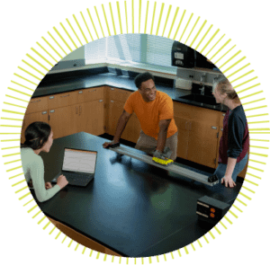 Students use the Dynamics Cart and Track System with Go Direct Sensor Carts and Vernier Graphical Analysis