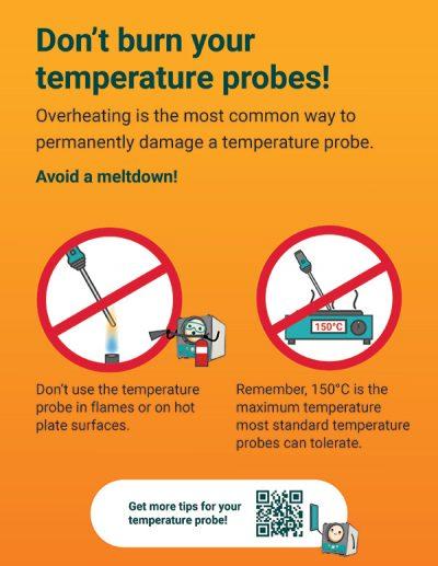 Don’t burn your temperature probes!