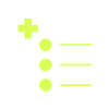 A simplified, illustrated list with three points