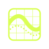 Illustrated icon for Graphical Analysis, with data trace